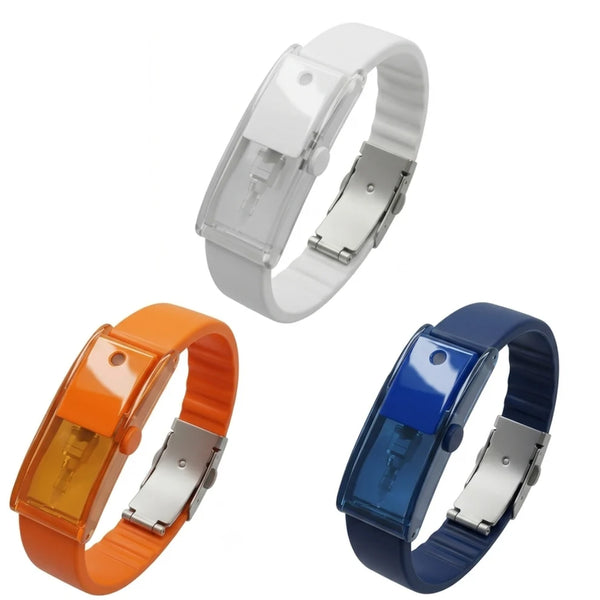 The bracelet in three colours